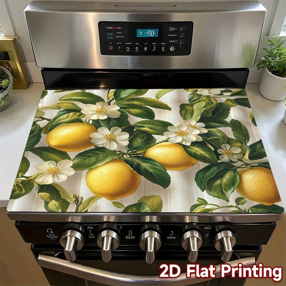 Kitchen Appliances Yellow - 1pc Lemon & Blossom Stove Top