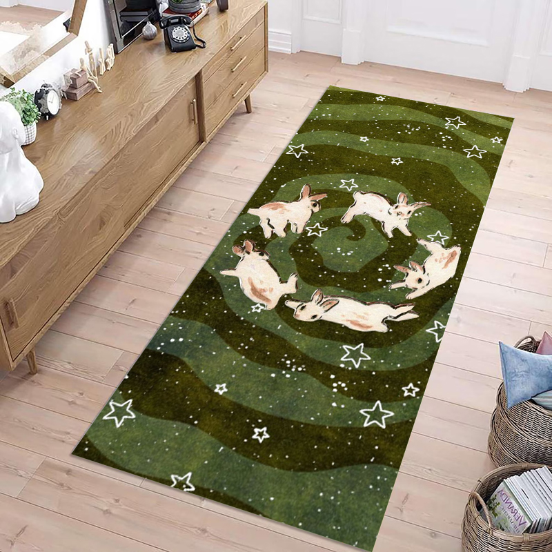 Kitchen Appliances Green - Cute Green Starry Rabbit Non-slip Soft