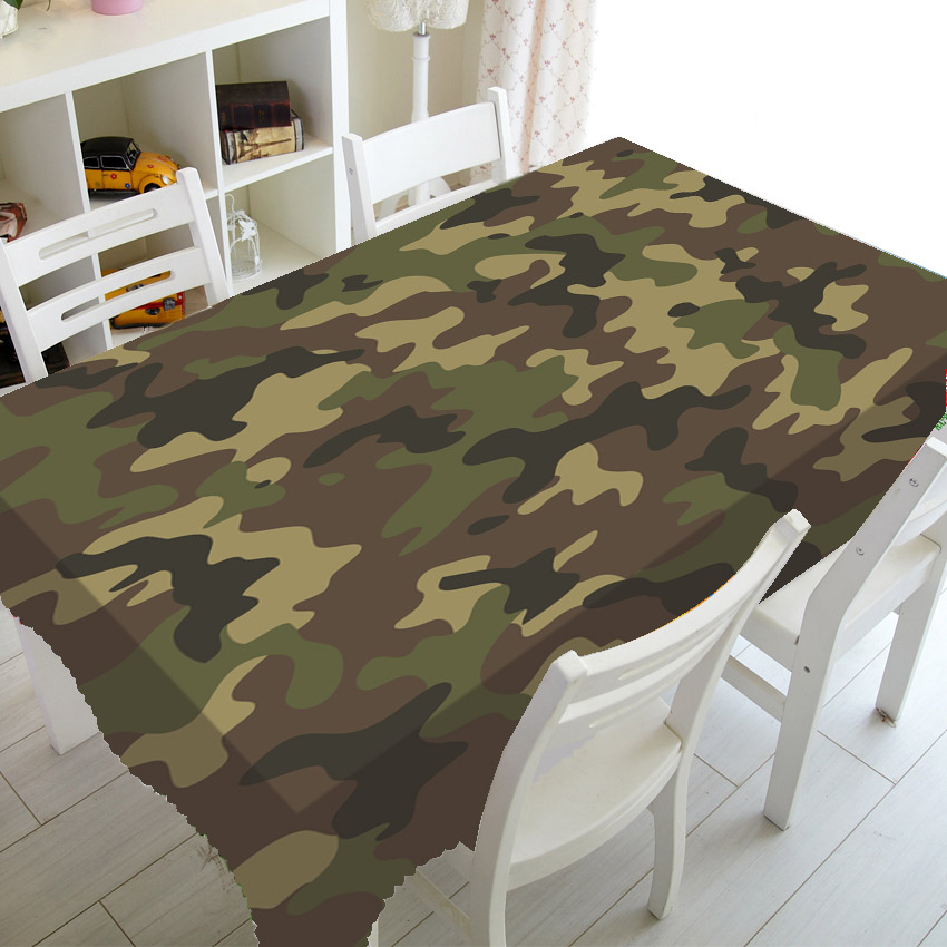 Kitchen Appliances Green - Green Camouflage Camo Pattern Table Cloth