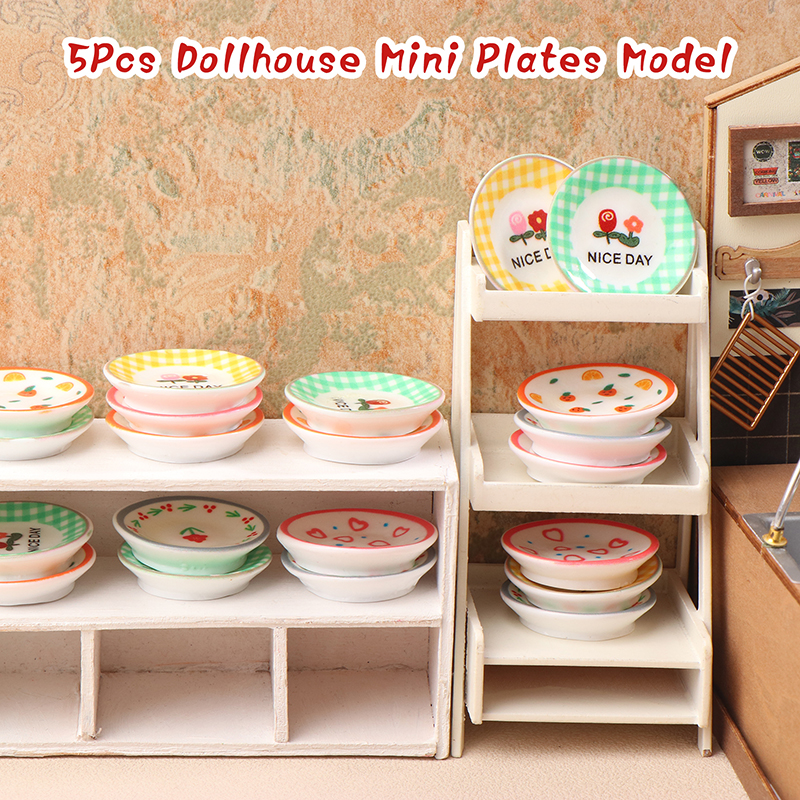 5Pcs 1/12 Dollhouse Mini Plate - đánh giá và giá Kitchen Appliances Store