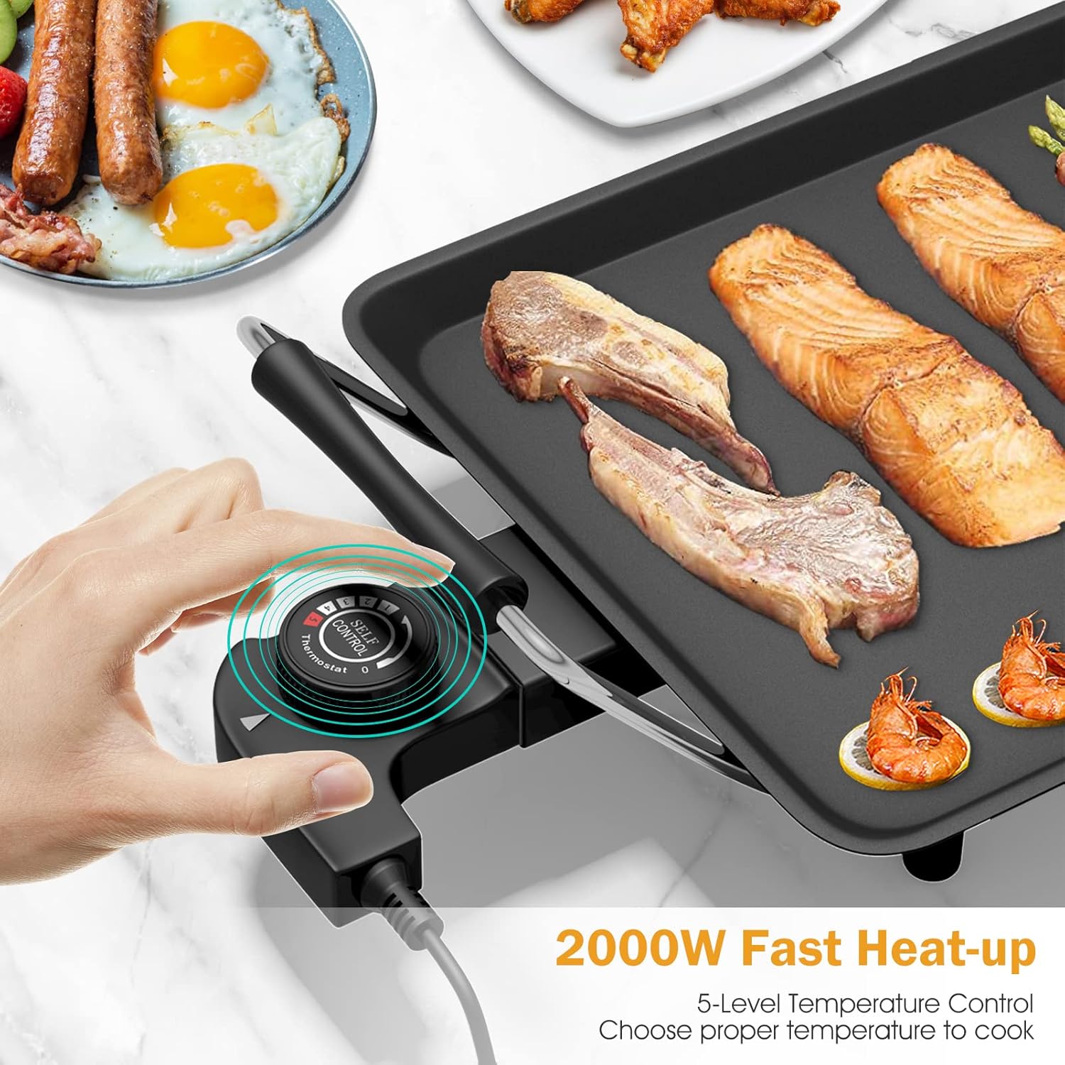 Electric Griddle 35 Inch - 200 - đánh giá và giá Electric Griddle Pancake