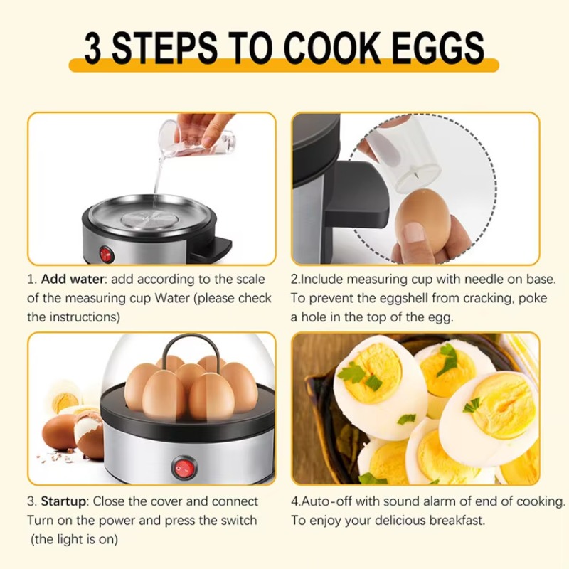 Fast Egg Boiler Stainless Stee - đánh giá và giá Egg Cooker Rapid