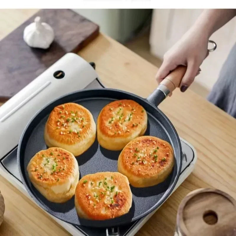 20cm Cast Iron Skillet Wooden  - đánh giá và giá Electric Griddle Pancake
