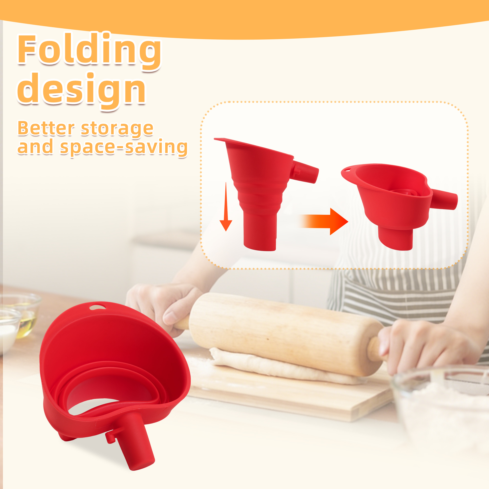 1/3pcs mix Silicone Flour Funn - đánh giá và giá Kitchen Appliances Germany